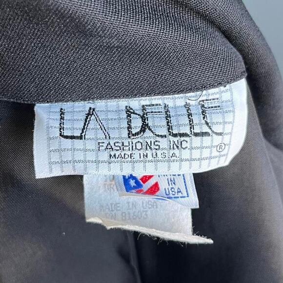 VTG 90S BLACK ZIP-UP BLAZER BLOUSE - Picture 2 of 8